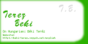 terez beki business card