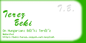 terez beki business card